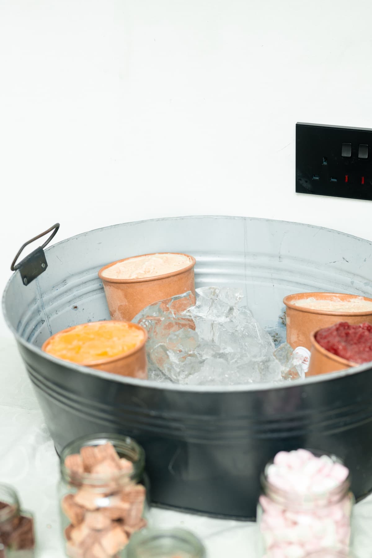 A dessert station styled for an event