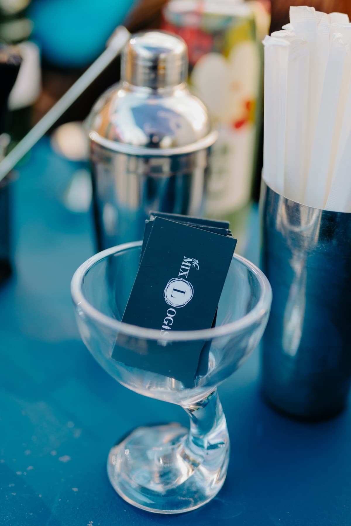 A polished drinks station at an event